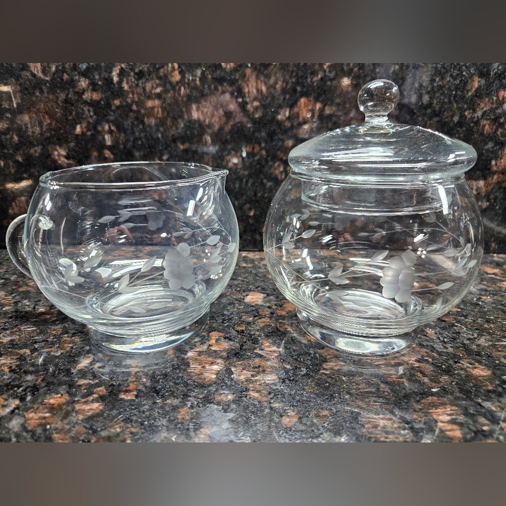 Princess House Heritage Coffee Creamer & Sugar Vintage